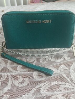 MK Teal Wristlet. TLC item.